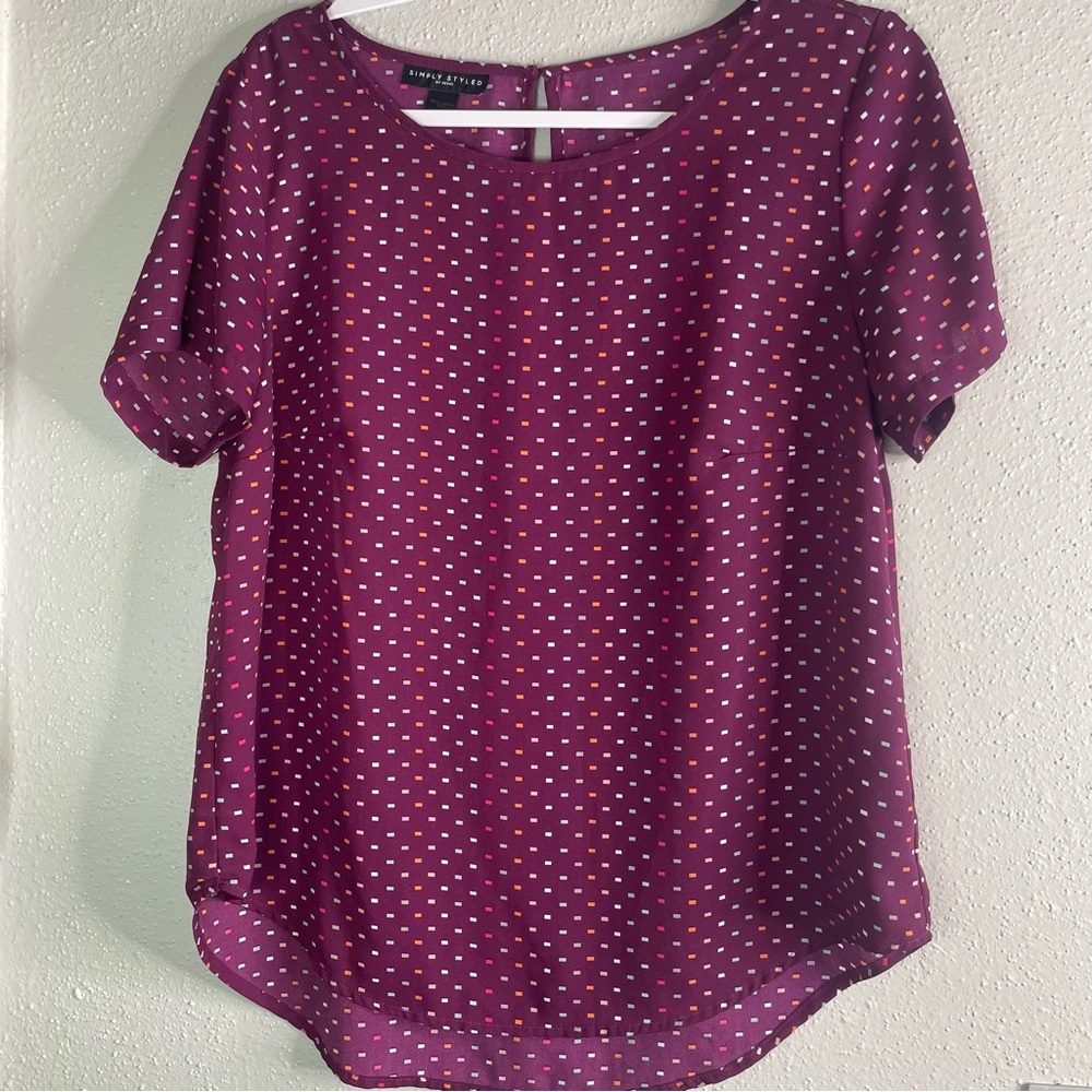Simply Styled by Sears Purple Top women size Large